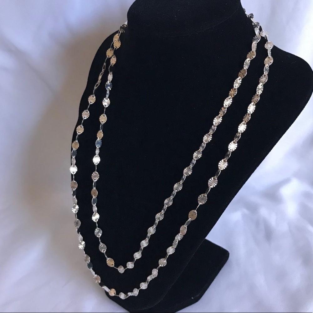 Vintage Stamped 925 Italy Silver Link Necklace